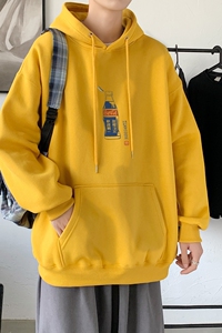 L2485P48秋卫衣2021秋新款港风ins连帽套头印花卫衣外套学生男女图片