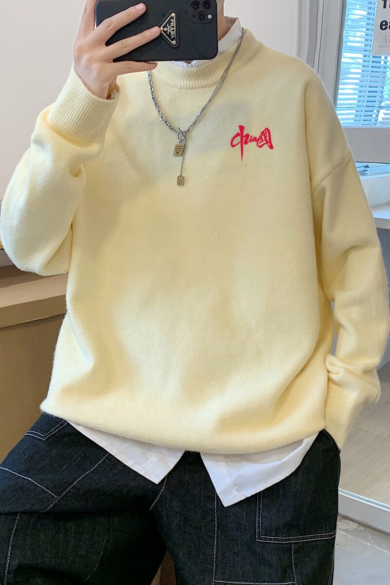 MD2819P55男生秋季宽松毛衣外套男士潮流休闲针织衫圆领毛衣上衣,男装针织衫/毛衣,星座510A-6