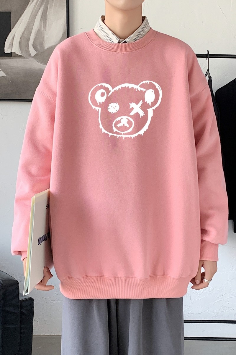 Y2458P38秋季新款港风印花圆领卫衣男潮宽松帅气百搭休闲外套,男装卫衣,星座510A-6
