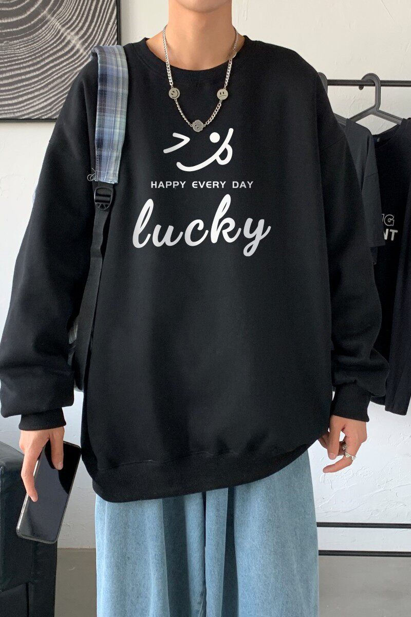 Y2297P38！21年秋冬新款港风日系大码印花长袖圆领卫衣男,男装卫衣,星座510A-6