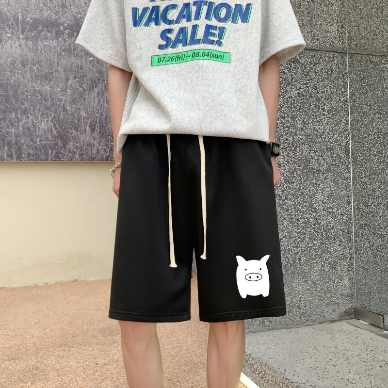 DD3680P28男夏短裤韩版潮流ins港风宽松短裤潮牌运动休闲五分裤,男装休闲裤,星座510A-6