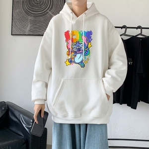 L2539P48女秋卫衣2021秋新款港风印花ins连帽套头外套学生男卫衣图片