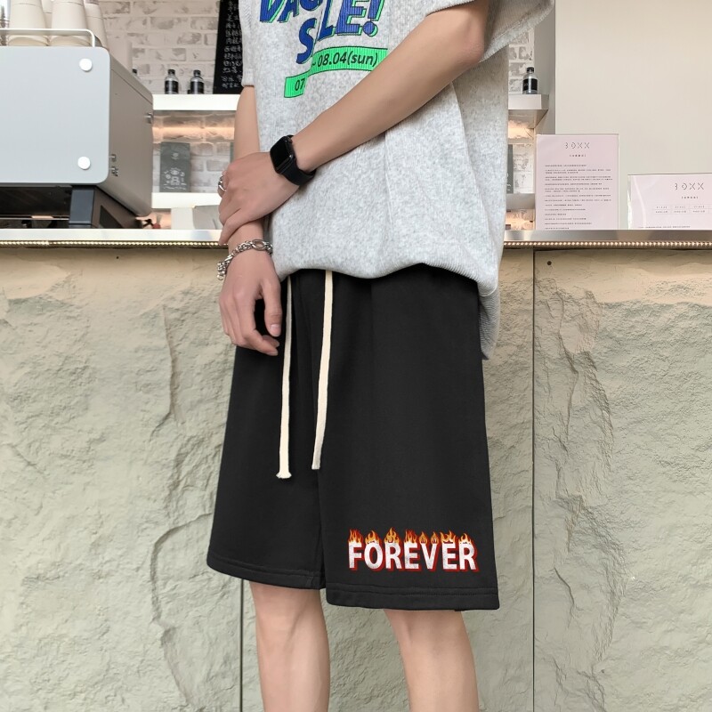 DD3677P28男夏短裤韩版潮流ins港风宽松短裤潮牌运动休闲五分裤,男装休闲裤,星座510A-6