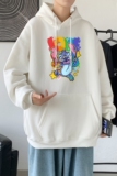 L2539P48女秋卫衣2021秋新款港风印花ins连帽套头外套学生男卫衣，男装卫衣，星座510A-6