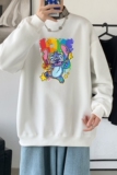Y2538P38秋季男士bf宽松卫衣港风卫衣新款圆领韩版潮流衣服，男装卫衣，星座510A-6