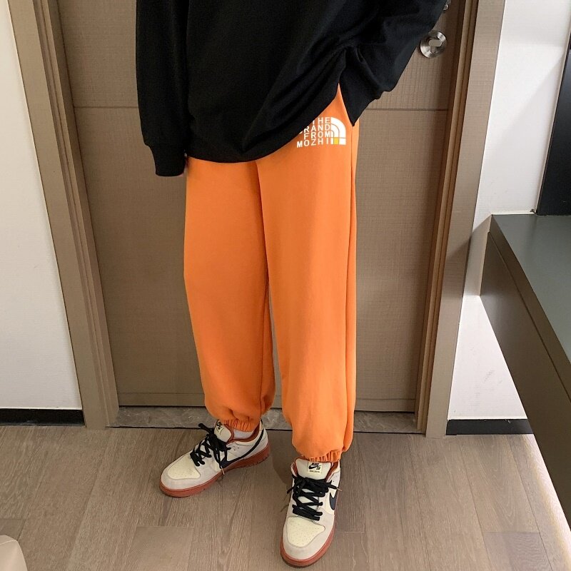 K2756P55秋冬季港风卫裤男宽松休闲裤子男秋季男女运动裤男,男装休闲裤,星座510A-6