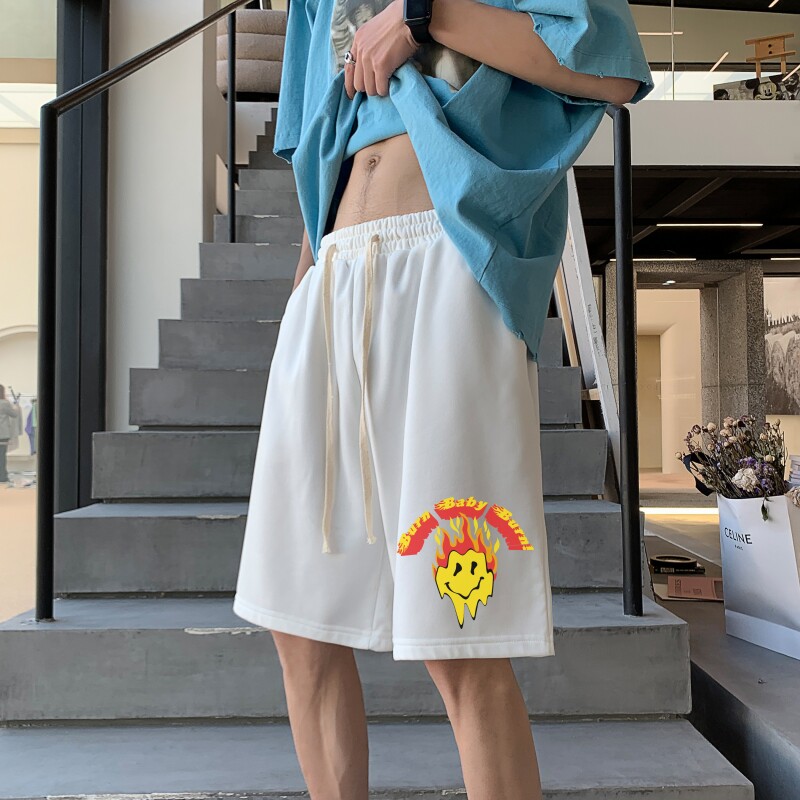 DD3679P28五分裤男夏短裤韩版潮流ins港风宽松短裤潮牌运动休闲,男装休闲裤,星座510A-6