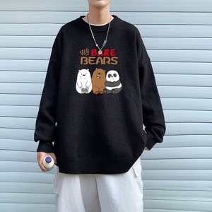 MD2830P55男生秋季宽松毛衣外套男士潮流休闲针织衫圆领毛衣上衣图片