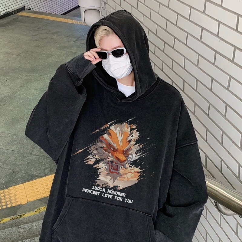 LF7342P68秋冬款直播品质棉卫衣2023水洗连帽卫衣男士落肩款,男装卫衣,星座510A-6