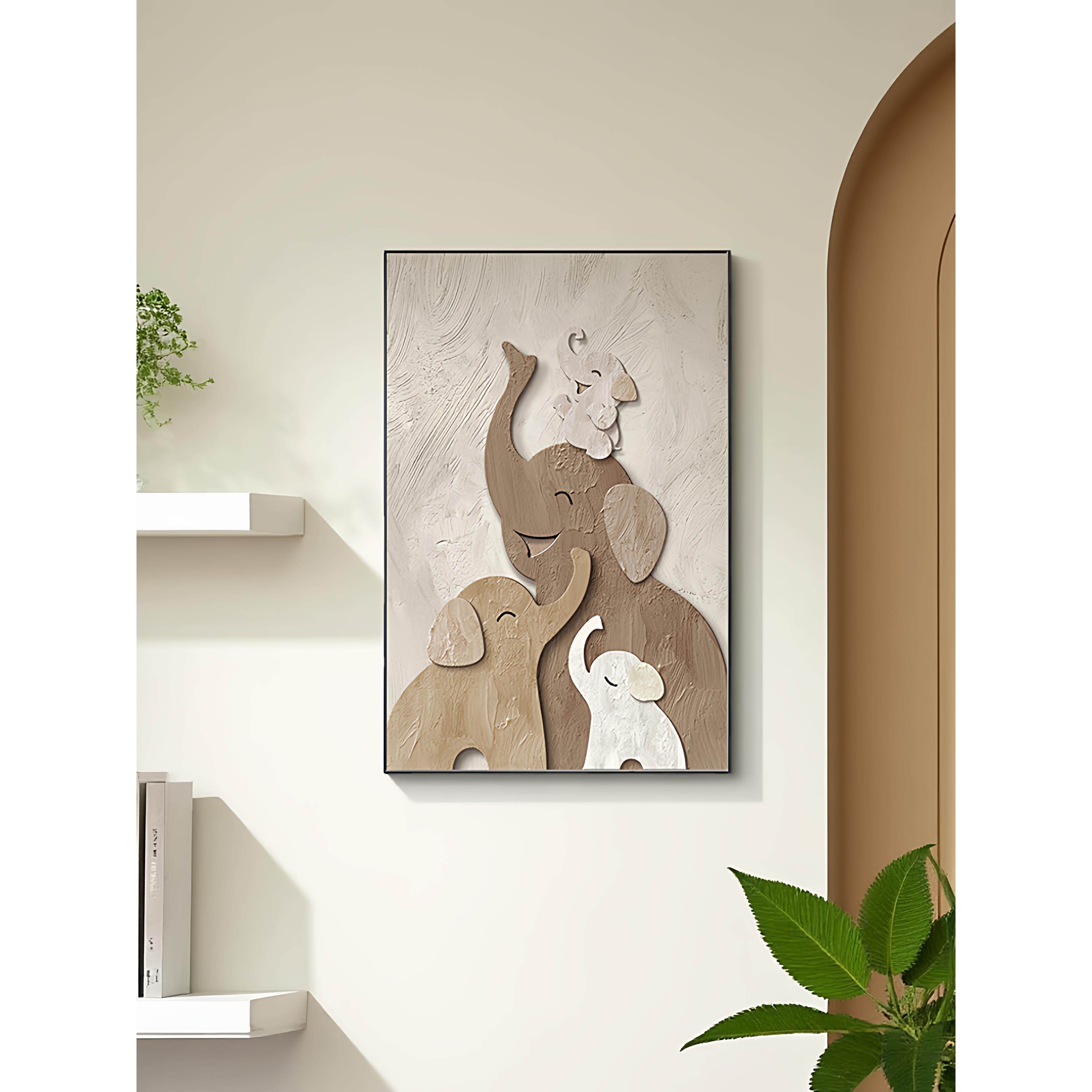 大象沙发背景墙挂画2025新款客厅装饰画奶油风轻奢高级感大气高档,家居饰品,现代装饰画,淘宝优惠券,粉丝福利购,淘宝优惠卷