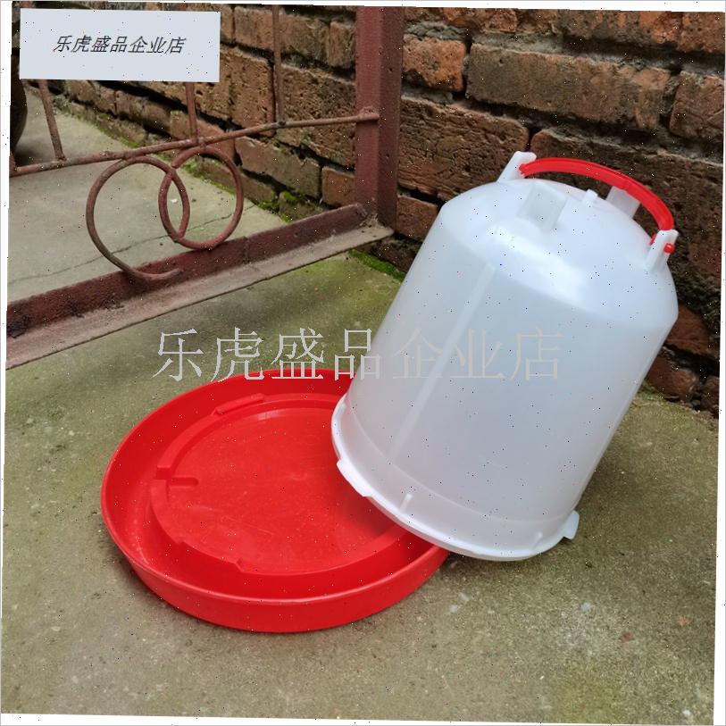 饮水桶鸡用水壶饲料桶小鸡饮水z器水槽料桶喂食器食槽料槽养鸡设.
