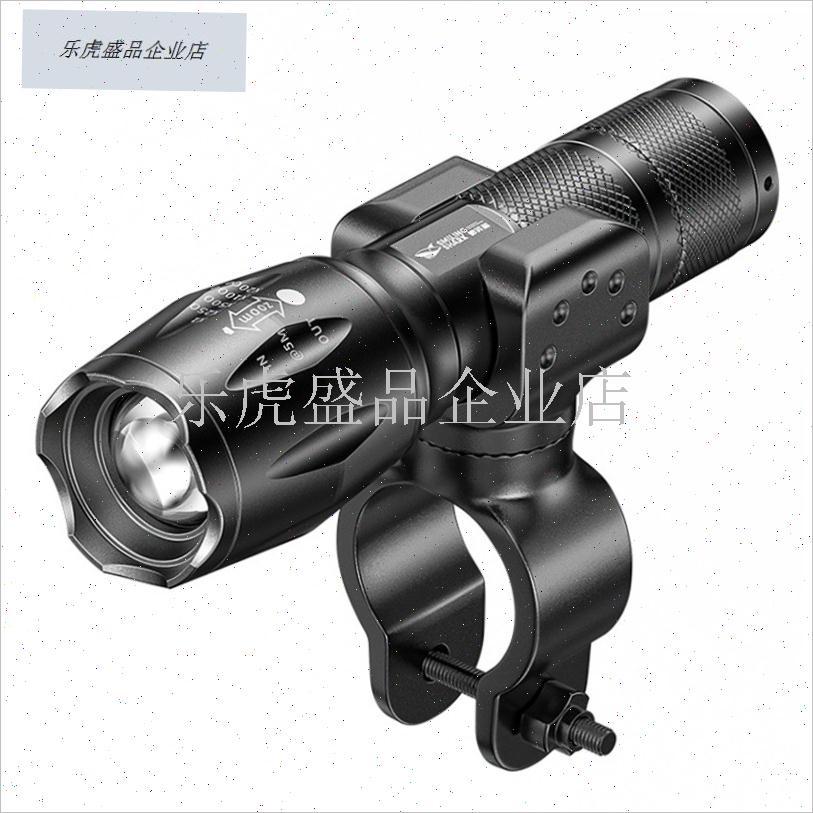 自行车灯前灯强h光可充电防水手电筒聚焦远射山地车散光灯骑行装.
