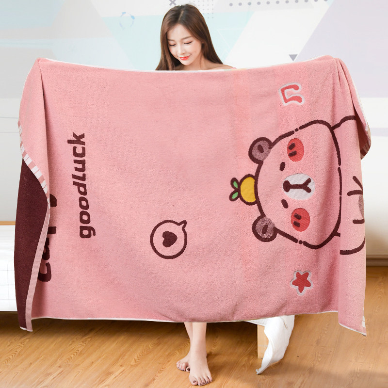 纯棉浴巾加厚成人家用儿童洗澡裹巾全棉卡通柔软吸水不掉毛大毛巾