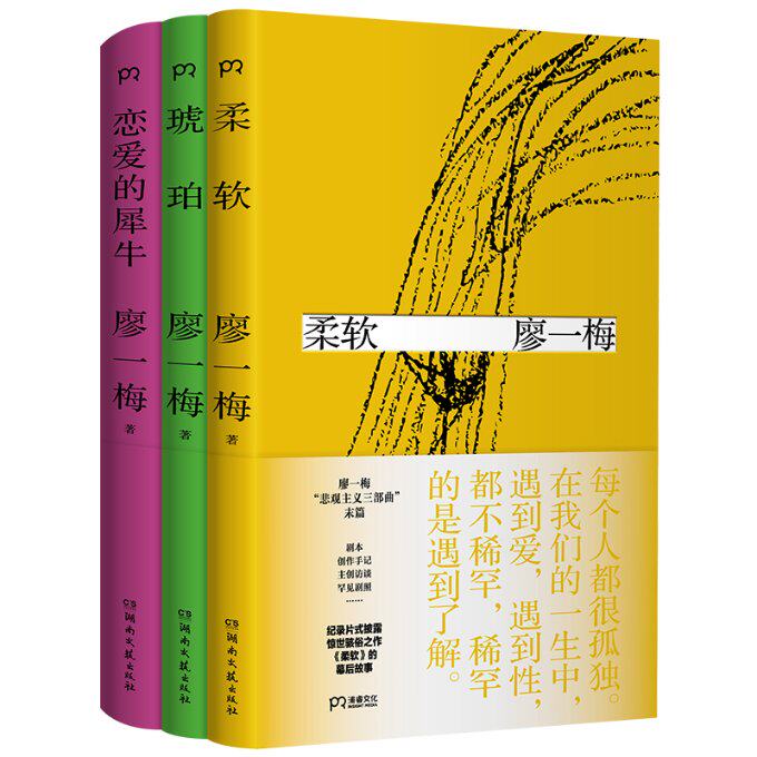 廖一梅三部曲(恋爱的犀牛+琥珀+柔软)廖一梅9787540480998书籍\/杂志\/报纸/小说/青春/都市/言情/轻小说