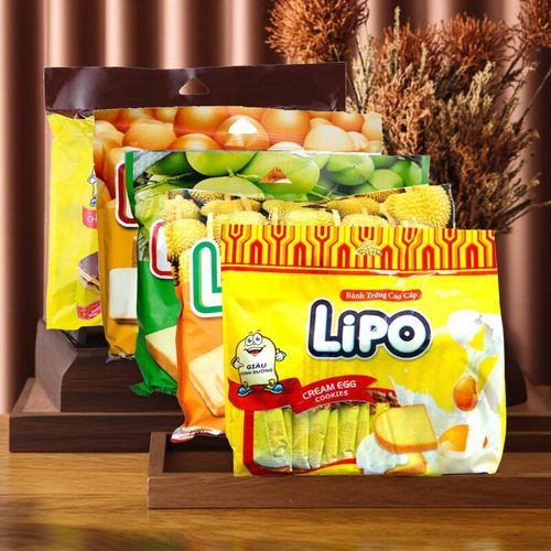 【官旗直售】Lipo面包干2袋组合 越南进口饼干小零食蛋糕休闲食品 - 封面