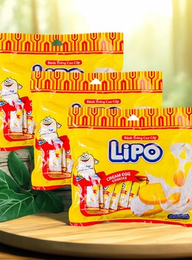 【官旗直售】Lipo奶油味鸡蛋面包干600g（约60小包）越南进口饼干