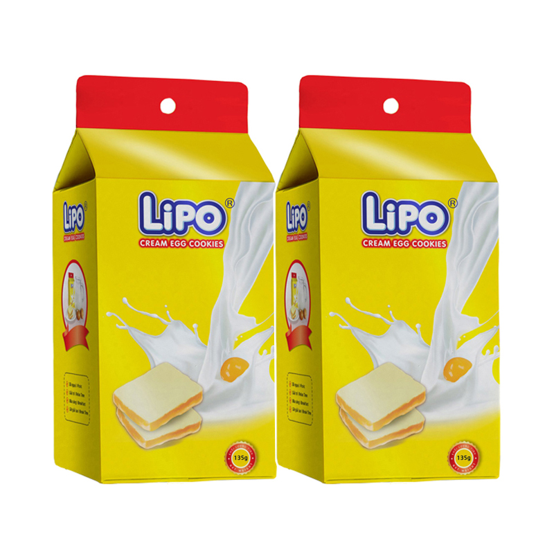 【官旗直售】Lipo面包干原味135g*2袋 网红爆款 饼干小零食
