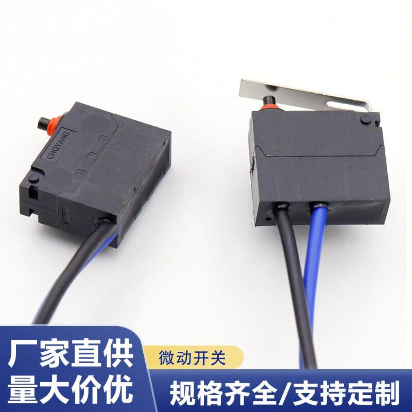 供应带线防水可电阻微动开关汽车图片