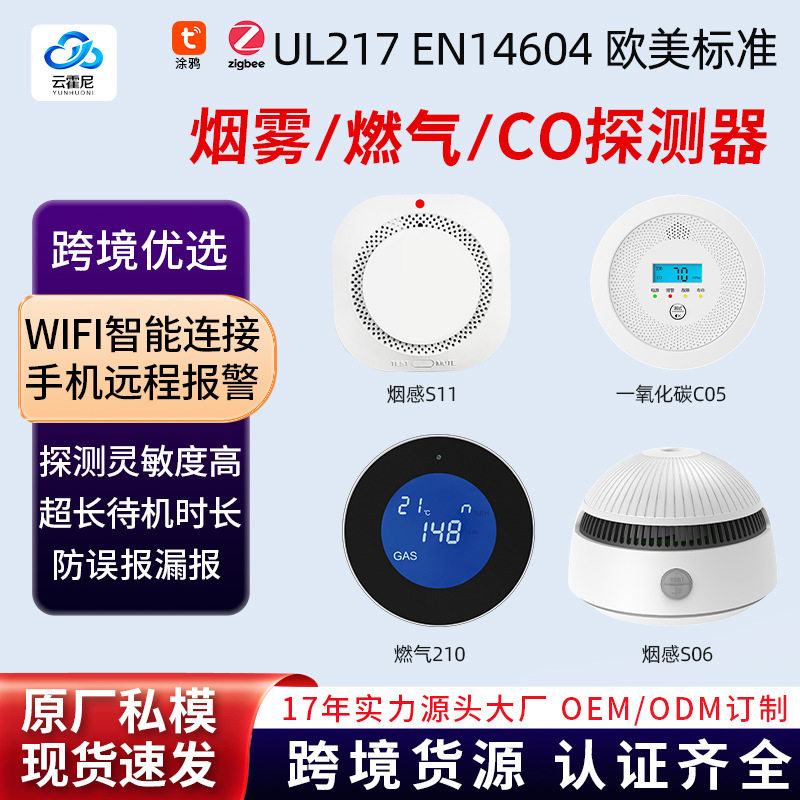 可用十年涂鸦智能烟雾报警器酒店