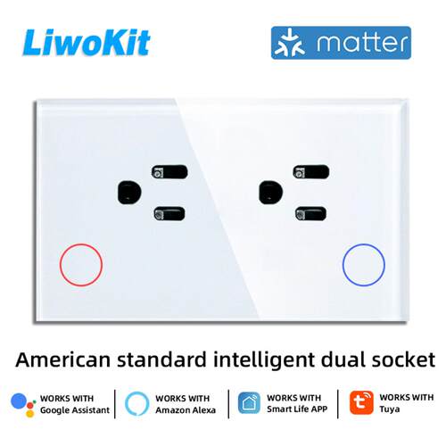 Matter美规15A智能双插座Homekit