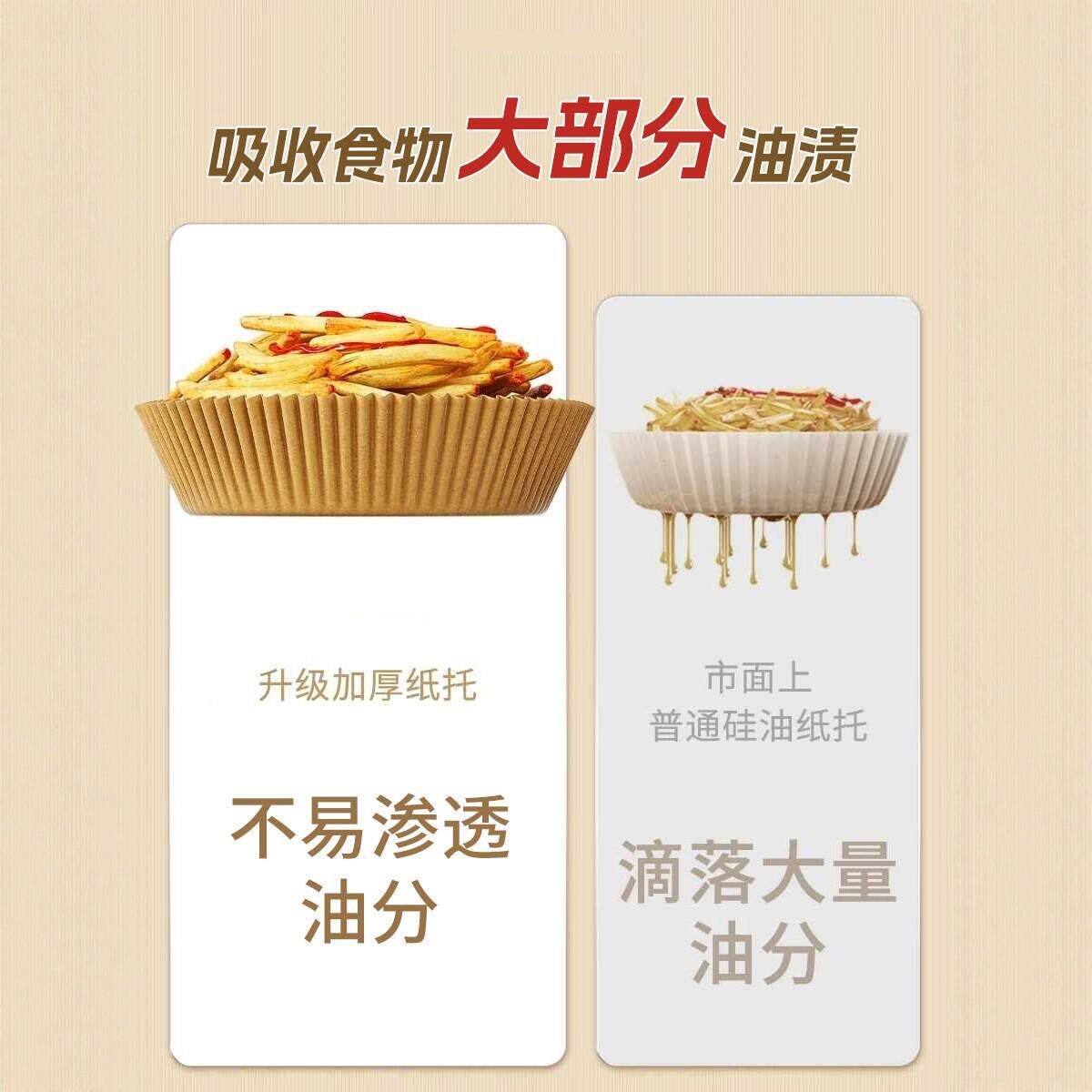 垫日本口空炸锅专用纸家用加厚吸油XER进纸食物烤箱烘焙硅油气纸