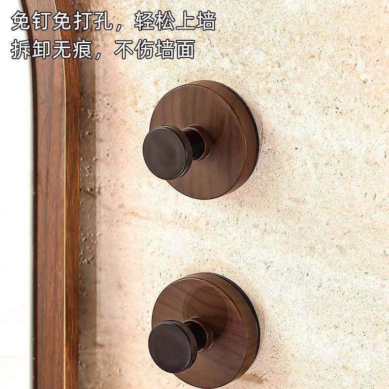 家用胡桃木纹吸盘旋钮挂钩,收纳整理,挂钩/粘钩,淘宝优惠券,粉丝福利购,淘宝优惠卷
