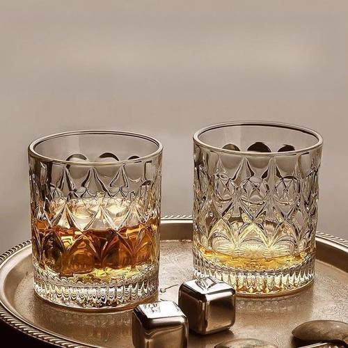德国正品威士忌酒杯复古水晶玻璃洋酒杯创意ins风八角啤酒杯套装