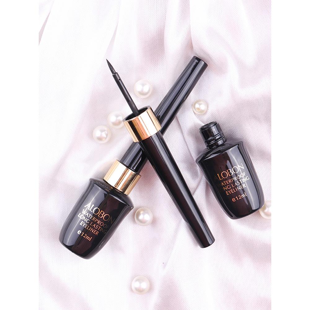 雅邦眼线液女防水正品不晕染持久瓶装液体眼线笔软头细头硬头软毛