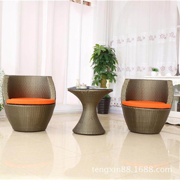 厂家直销户外休闲藤椅三件套组合室内阳台铁艺藤编藤椅花瓶形状,住宅家具,桌椅套件,淘宝优惠券,粉丝福利购,淘宝优惠卷