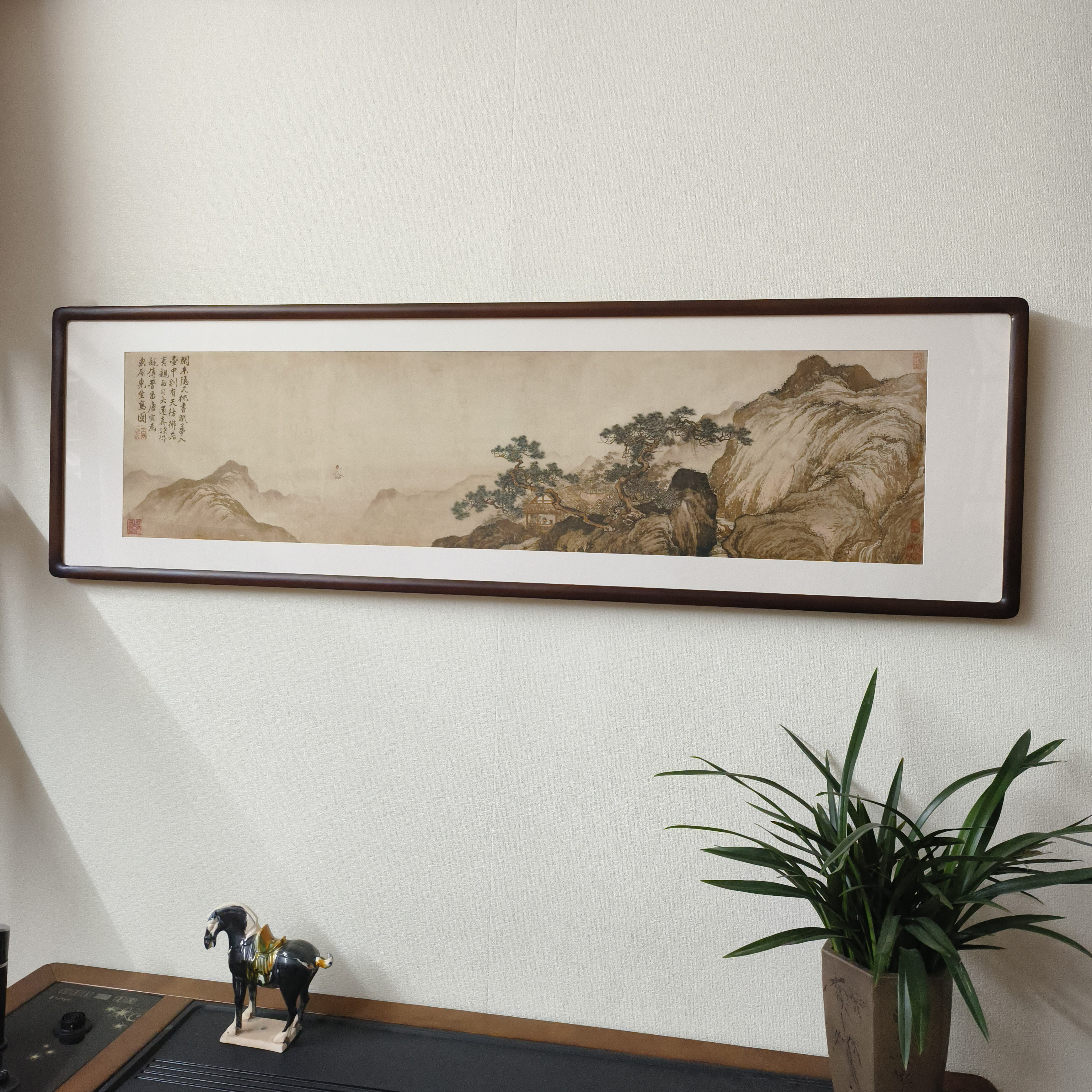 唐寅梦仙草堂图山水挂画新中式