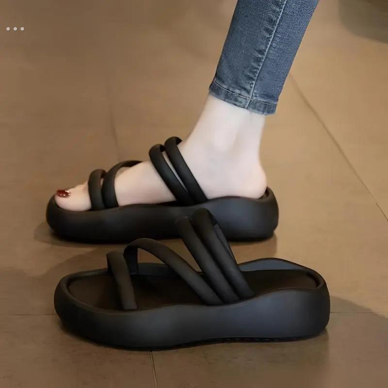 拖鞋女2024新款夏季外穿配裙子高级感时尚厚底软底防滑海边凉拖鞋