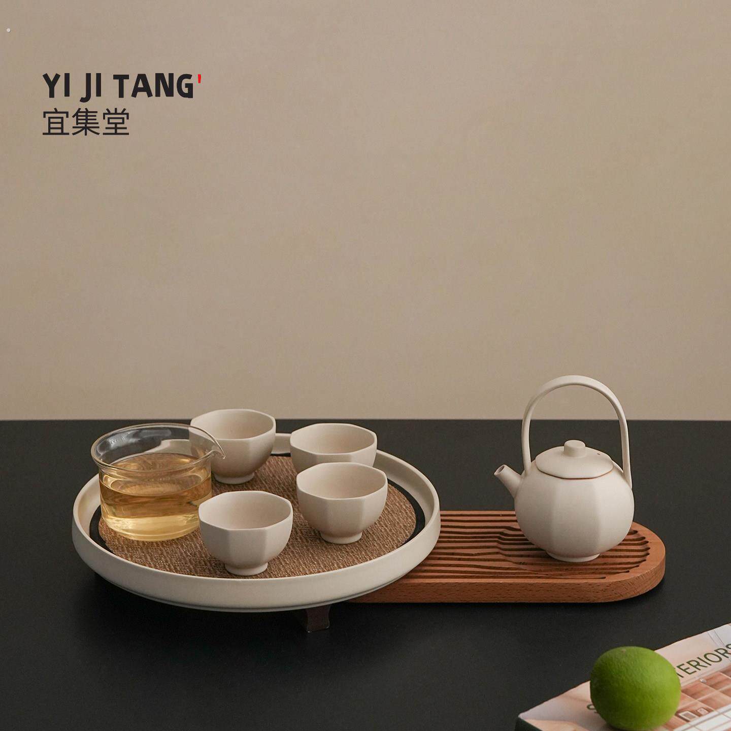 宜集堂中古风整套茶具套装高端轻奢小号灯笼提梁泡茶壶茶杯民宿