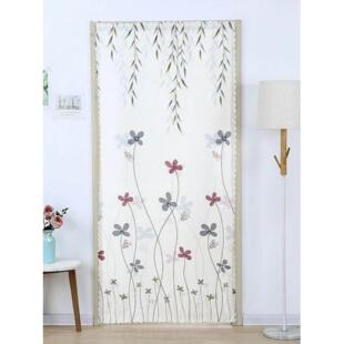 魔术贴门帘织物双面窗帘卧室空调挡风玻璃隔断窗帘浴室厨房门帘家