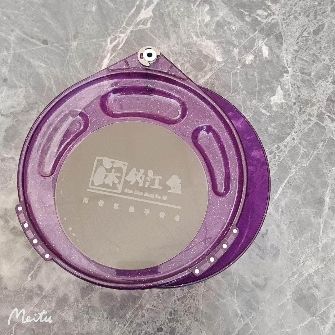 新款加深散炮拉饵盘黑坑全磁特大饵料盒透明钓椅箱通用强磁开饵盘