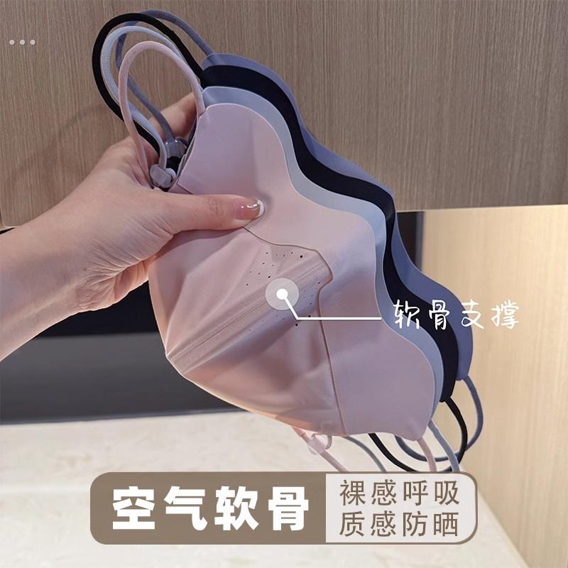 夏季软骨支撑薄款无痕防晒口罩女抗UV耳带可调节立体显脸小