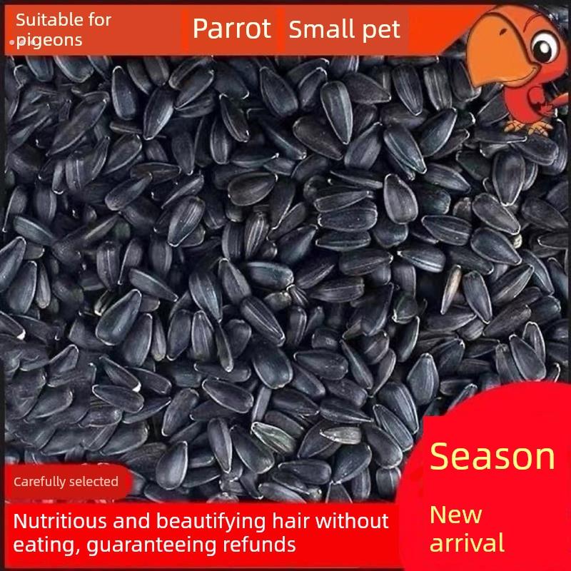 10/ 2.5公斤油葵花籽黑珍珠小瓜子鹦鹉鸟饲料仓鼠饲料鸽子饲料生