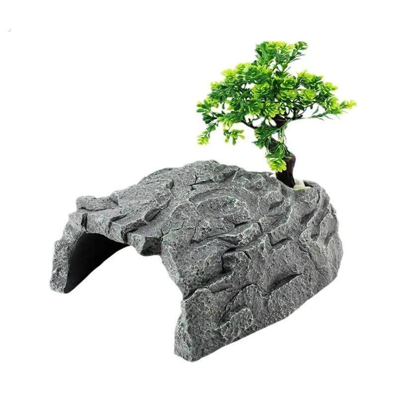 乌龟睡觉窝树脂躲避屋晒背守宫洞穴爬宠蝾螈角蛙乌龟晒台爬台用品