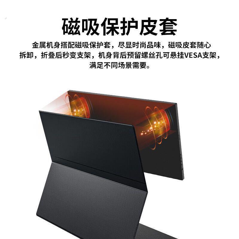 可携式显示屏2.8英寸三屏显示器高清电脑萤幕一线通可携式屏副屏
