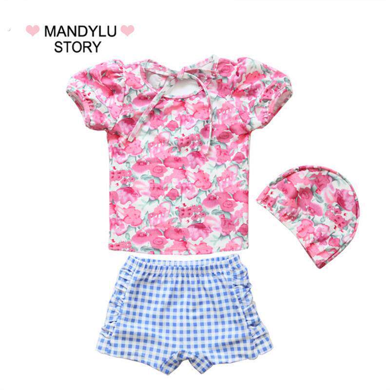 女童专业游泳衣夏季2025新款分体式泳衣幼儿女孩游泳衣公主风洋气