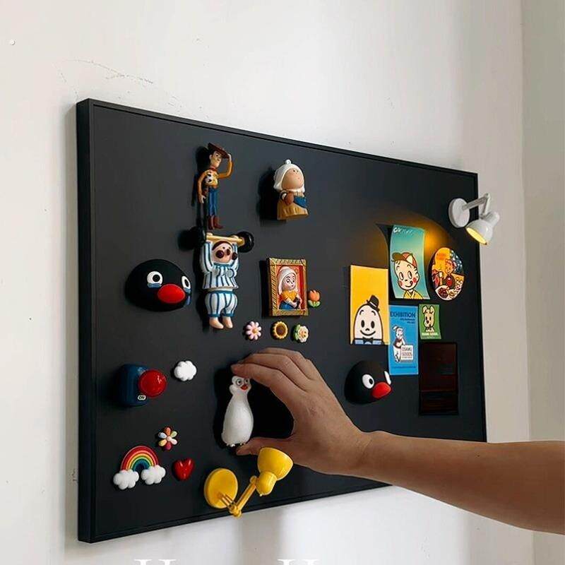 磁吸黑板电表箱遮丑神器配电箱遮挡装饰画免打孔新款冰箱贴展示板