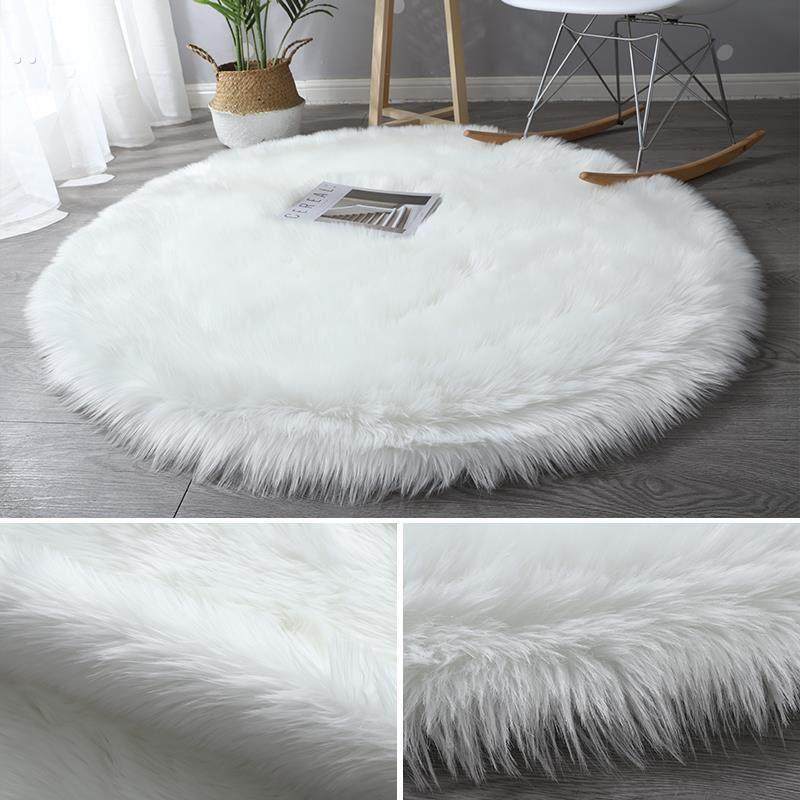 圆形羊毛地毯卧室网红同款服装店拍照婚纱展台装饰梳妆台椅子地垫