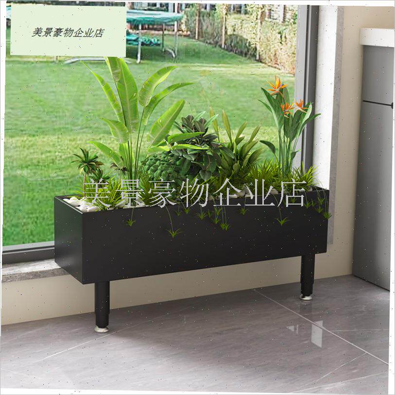 阳台花盆架长方形花槽种菜盆室外DE花箱绿植露台种花种植窄窗台.