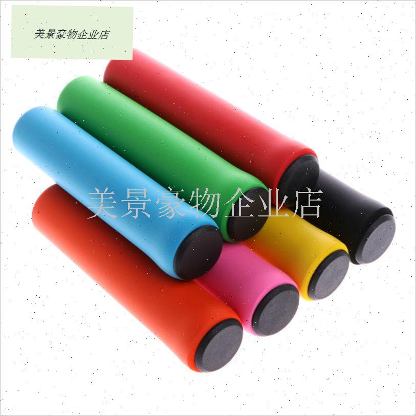 自行车把套通用防滑硅胶把套塞海绵复古手P握山地车把手配件.