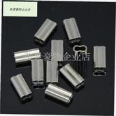 50钓鱼钢丝双铜管接头固w定管岩石钓鱼合金铜配件钓鱼线夹管.