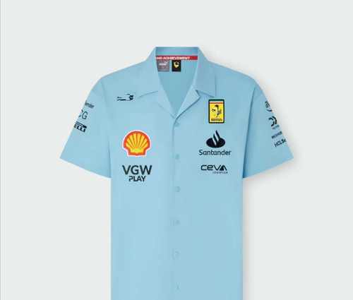 男士F1polo2024年透气速干赛车服