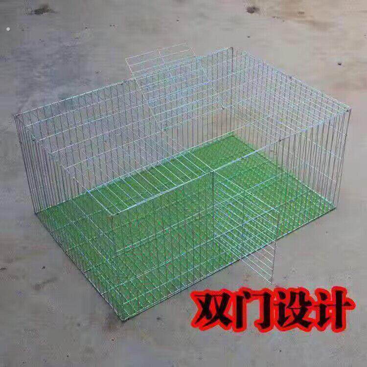 大号加粗鸽子笼镀锌丝网养殖繁殖笼双门设计信鸽配对笼子家禽养殖