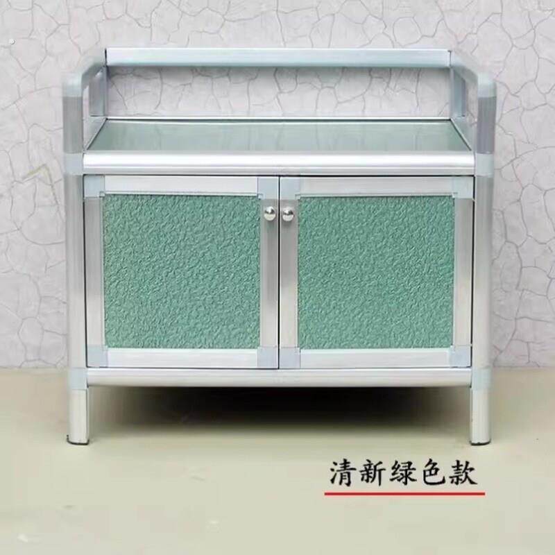 。加厚304不锈钢整体橱柜简易碗盘柜出租房用家庭厨房放碗的小柜