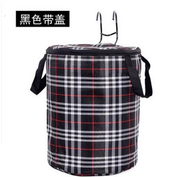折叠车自行车车筐篮子菜篮加厚帆布可折叠大号前车筐车篓挂篮带盖