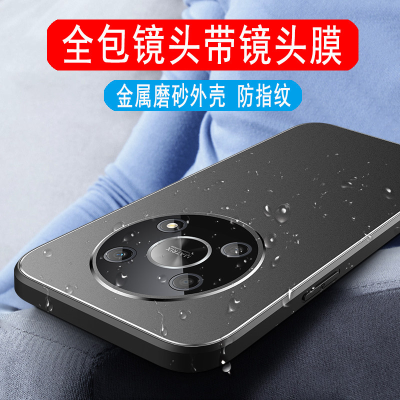 荣耀X30金属磨砂手机壳全包镜头