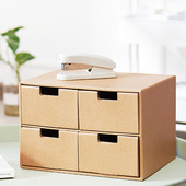 厂家批发纸质抽屉式 办公桌创意收纳盒整理盒收纳文件纸质文件书立